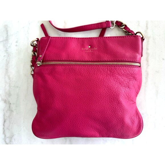 Kate Spade New York Cobble Hill Leather Crossbody Bag Purse Magenta Fushia - Picture 11 of 12